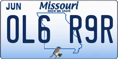 MO license plate OL6R9R