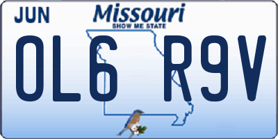 MO license plate OL6R9V