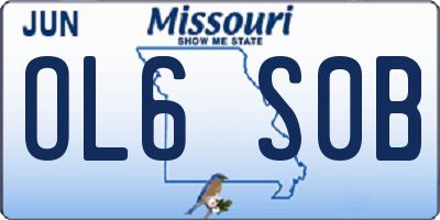 MO license plate OL6S0B