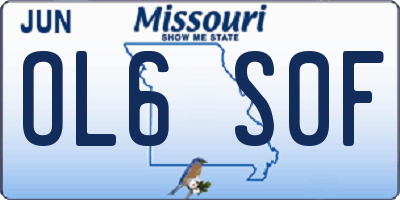 MO license plate OL6S0F