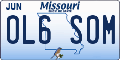 MO license plate OL6S0M