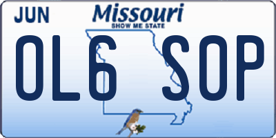 MO license plate OL6S0P