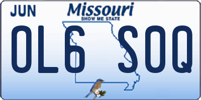 MO license plate OL6S0Q