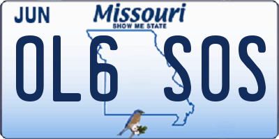 MO license plate OL6S0S
