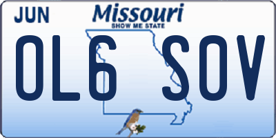 MO license plate OL6S0V