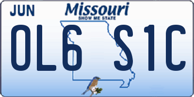 MO license plate OL6S1C