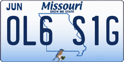 MO license plate OL6S1G