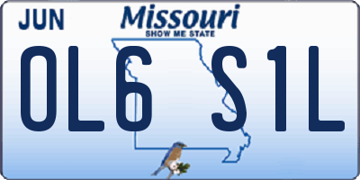 MO license plate OL6S1L