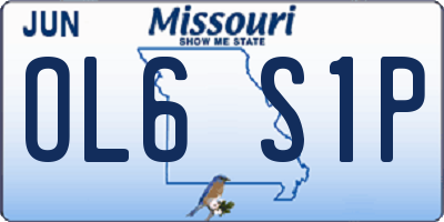 MO license plate OL6S1P