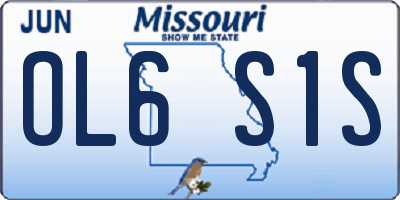 MO license plate OL6S1S