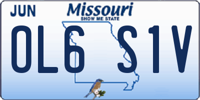 MO license plate OL6S1V