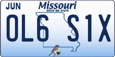 MO license plate OL6S1X