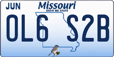 MO license plate OL6S2B