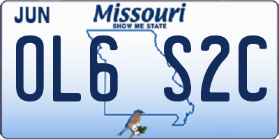 MO license plate OL6S2C