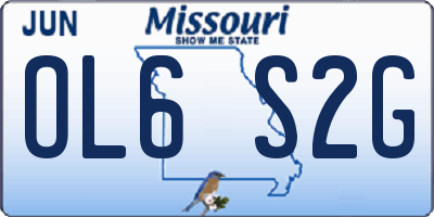 MO license plate OL6S2G