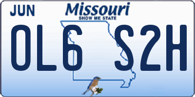 MO license plate OL6S2H