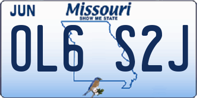 MO license plate OL6S2J