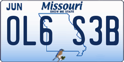MO license plate OL6S3B
