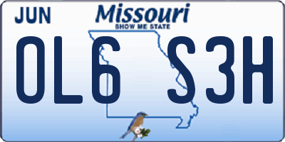 MO license plate OL6S3H