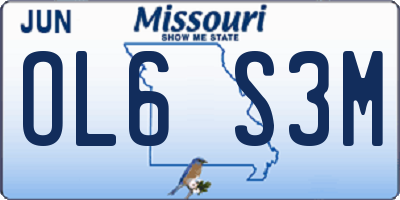 MO license plate OL6S3M