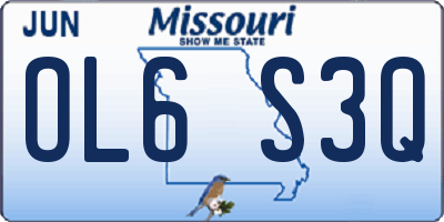 MO license plate OL6S3Q