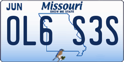 MO license plate OL6S3S