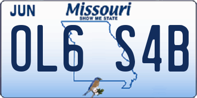 MO license plate OL6S4B