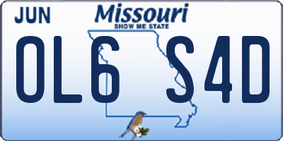 MO license plate OL6S4D
