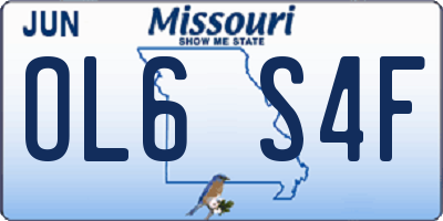 MO license plate OL6S4F