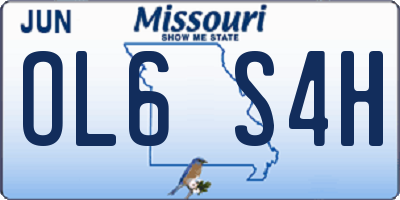 MO license plate OL6S4H