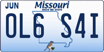 MO license plate OL6S4I