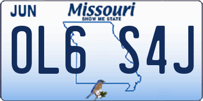 MO license plate OL6S4J