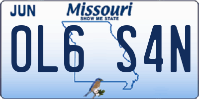 MO license plate OL6S4N