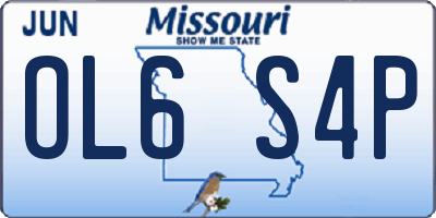 MO license plate OL6S4P