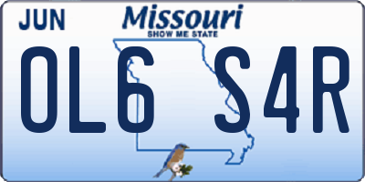 MO license plate OL6S4R