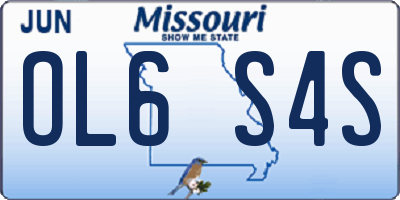 MO license plate OL6S4S