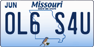 MO license plate OL6S4U