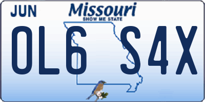 MO license plate OL6S4X