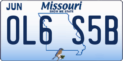 MO license plate OL6S5B