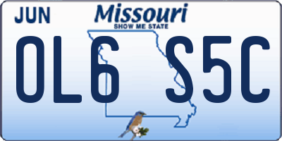 MO license plate OL6S5C
