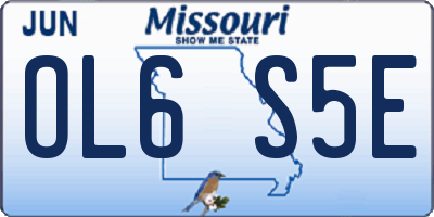 MO license plate OL6S5E