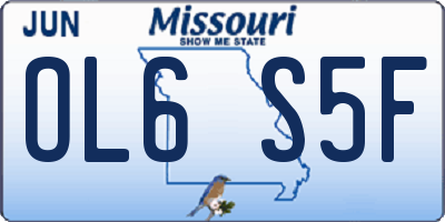 MO license plate OL6S5F