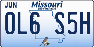 MO license plate OL6S5H