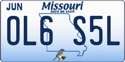 MO license plate OL6S5L