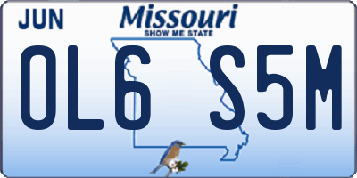 MO license plate OL6S5M