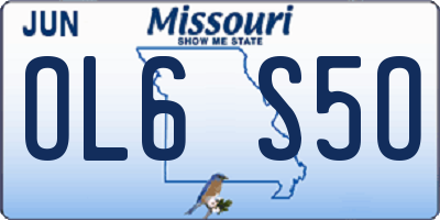 MO license plate OL6S5O