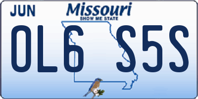 MO license plate OL6S5S