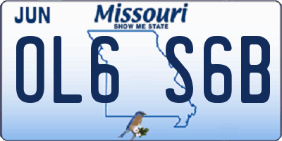 MO license plate OL6S6B
