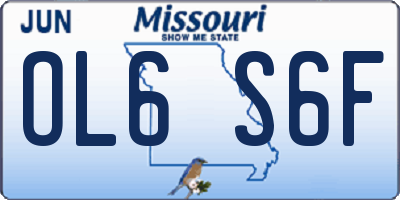 MO license plate OL6S6F