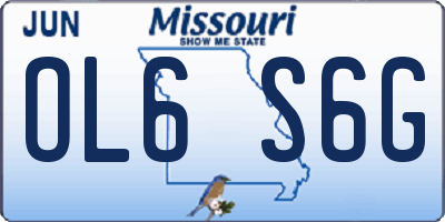 MO license plate OL6S6G
